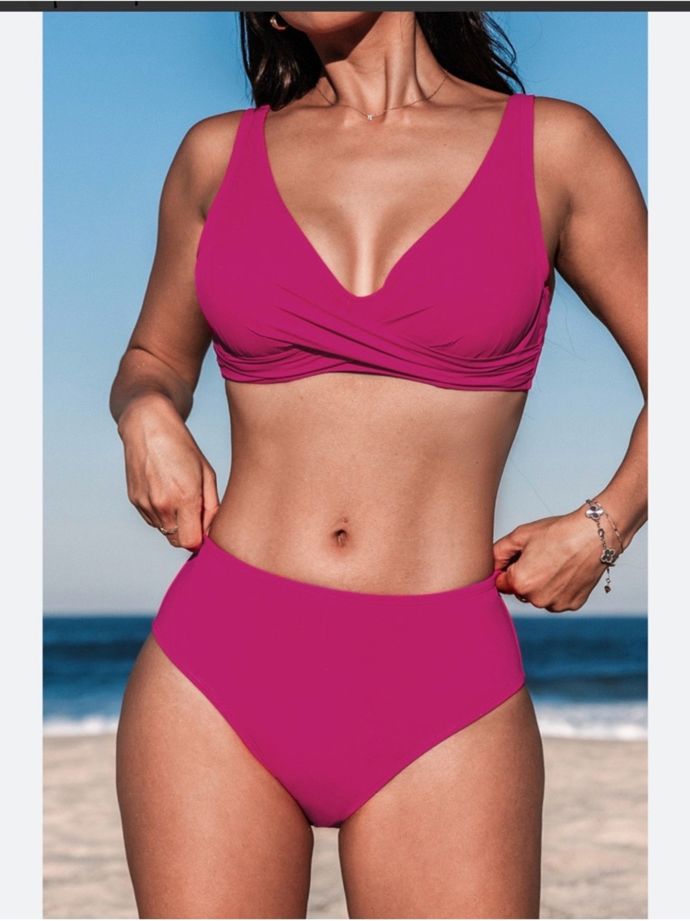 NWT Cupshe Ola De Verano High Waist Bikini Sz M